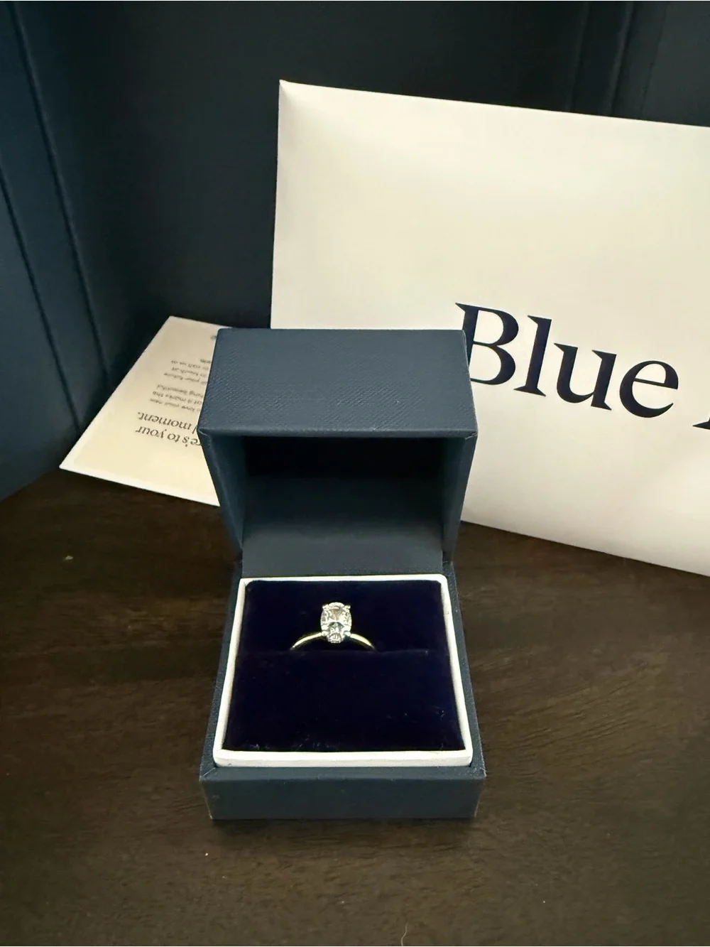 Size 6 Blue Nile: Rose Gold Solitaire Oval-Cut 1.51c Lab grown Diamond Ring